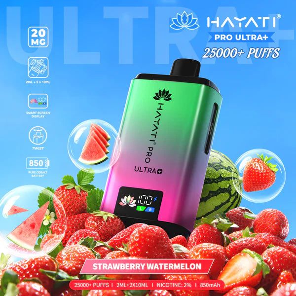Hayati Pro Ultra Plus 25000 Prefilled Pod Kit, Strawberry Watermelon Flavor