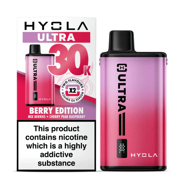 Hyola Ultra 30000 Puffs Prefilled Vape Pod Kit 20MG, Berry Edition