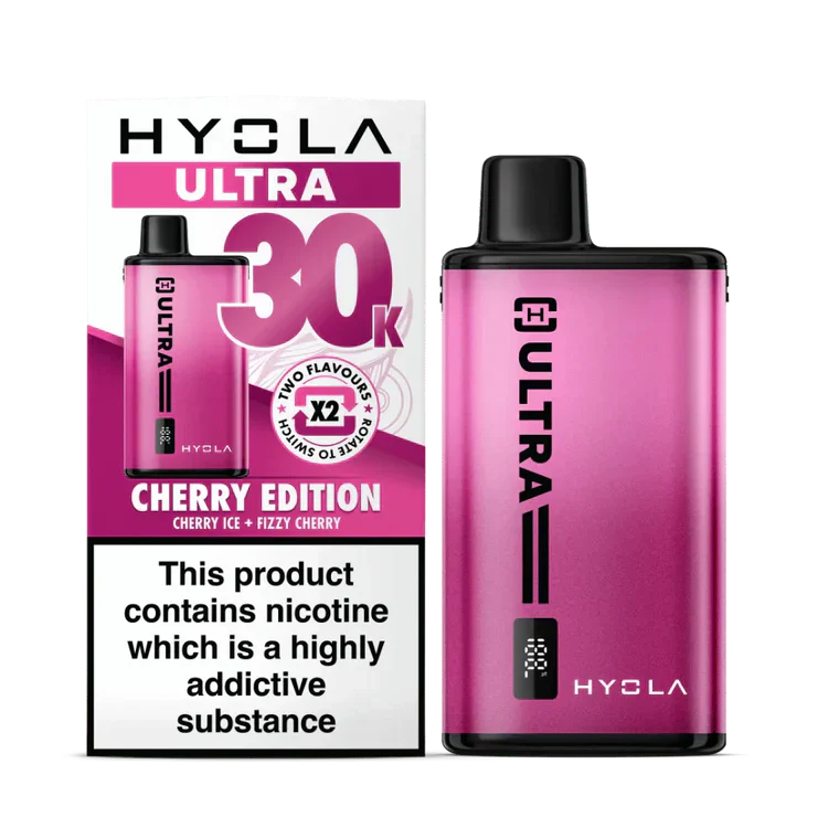 Hyola Ultra 30000 Puffs Prefilled Vape Pod Kit 20MG, Cherry Edition