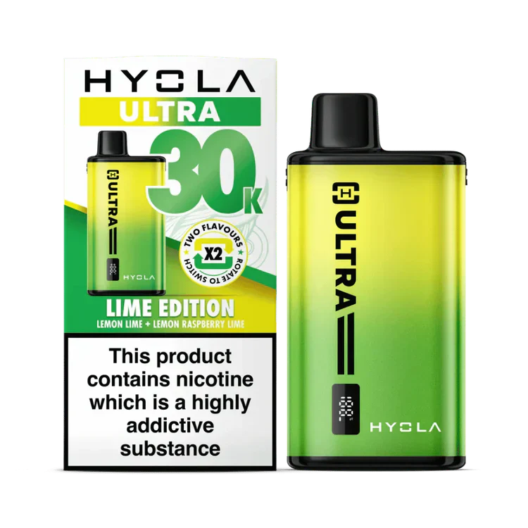 Hyola Ultra 30000 Puffs Prefilled Vape Pod Kit 20MG, Lime Edition