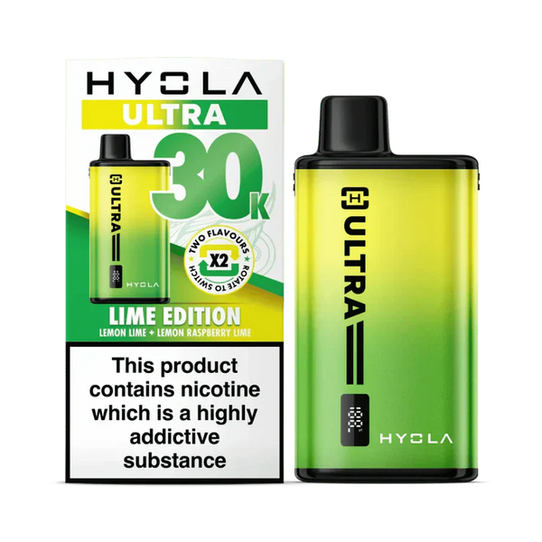 Hyola Ultra 30000 Puffs Prefilled Vape Pod Kit 20MG, Lime Edition