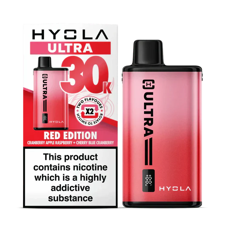 Hyola Ultra 30000 Puffs Prefilled Vape Pod Kit 20MG, Red Edition