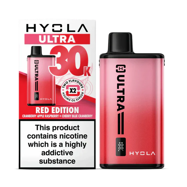Hyola Ultra 30000 Puffs Prefilled Vape Pod Kit 20MG, Red Edition