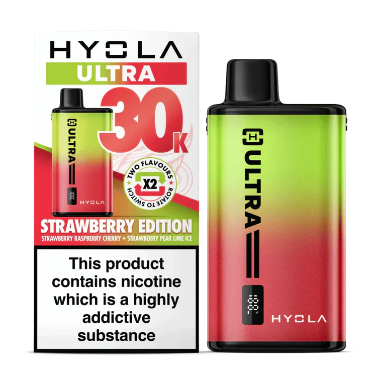 Hyola Ultra 30000 Puffs Prefilled Vape Pod Kit 20MG, Strawberry Edition