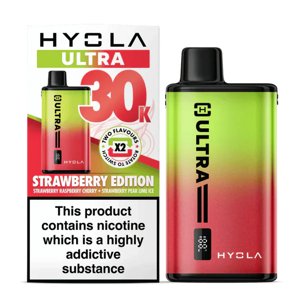 Hyola Ultra 30000 Puffs Prefilled Vape Pod Kit 20MG, Strawberry Edition