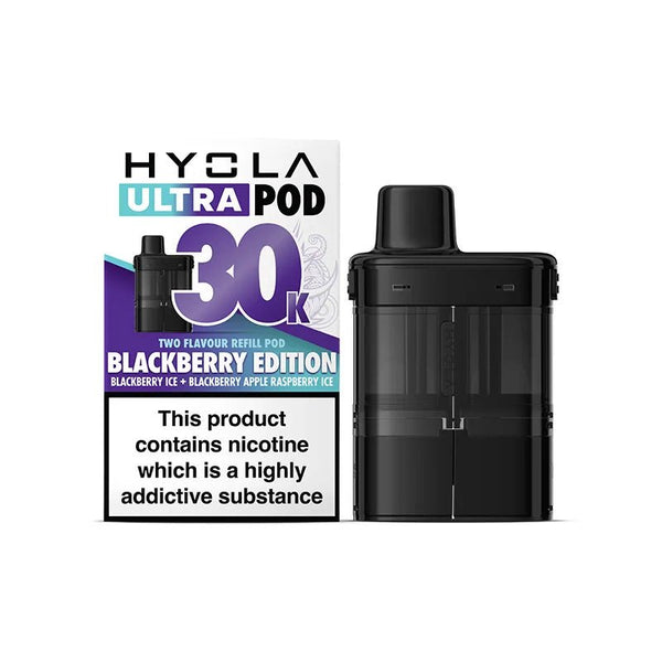 Hyola Ultra 30000 Puffs Prefilled Vape Pods Pack of 5, Blacberry Edition
