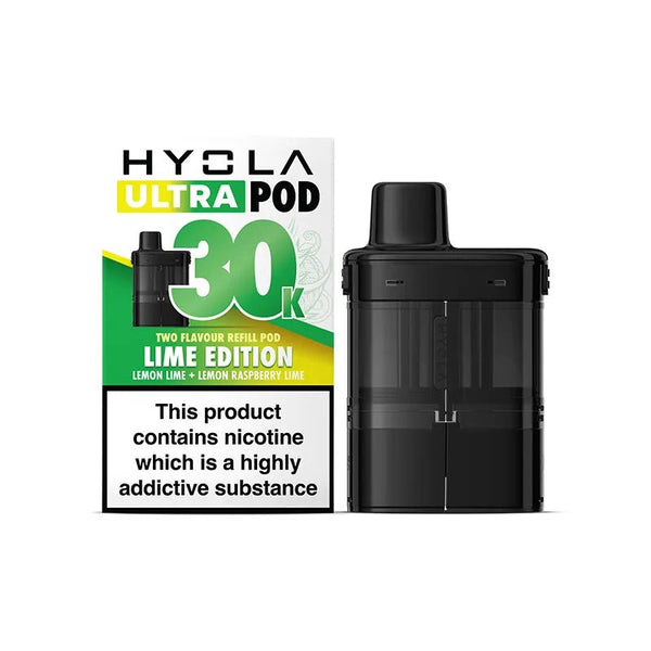 Hyola Ultra 30000 Puffs Prefilled Vape Pods Pack of 5, Lime Edition