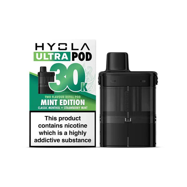 Hyola Ultra 30000 Puffs Prefilled Vape Pods Pack of 5, Mint Edition