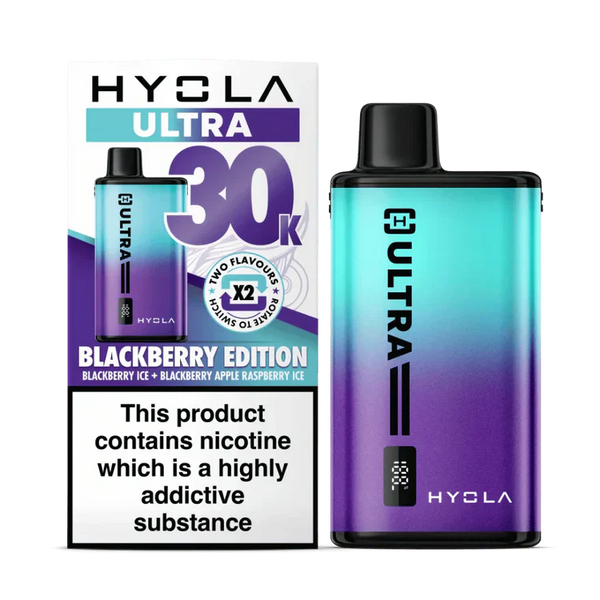 Hyola Ultra 30K Puffs Prefilled Vape Pod KitBox of 5, Black Berry Edition