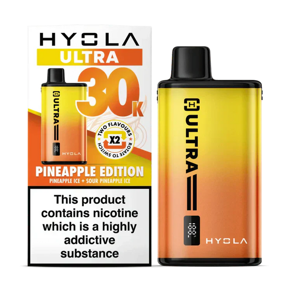 Hyola Ultra 30K Puffs Prefilled Vape Pod KitBox of 5, Pineapple Edition Flavor