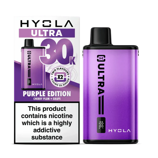 Hyola Ultra 30K Puffs Prefilled Vape Pod KitBox of 5, Purple Edition Flavor