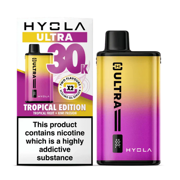 Hyola Ultra 30K Puffs Prefilled Vape Pod KitBox of 5, Tropical Edition Flavor