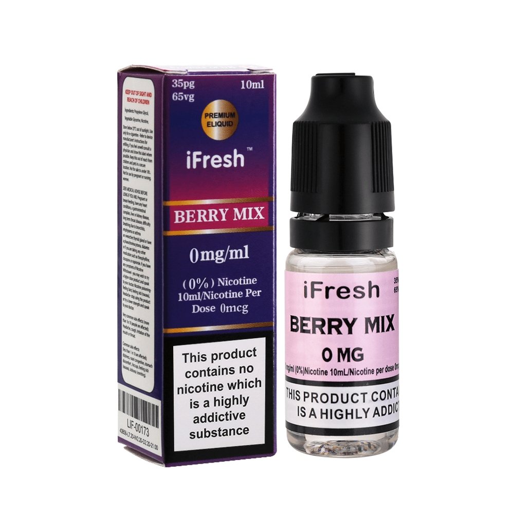 iFresh 10ml Nic Salt E-Liquid, Pack of 10, Berry Mix Flavor