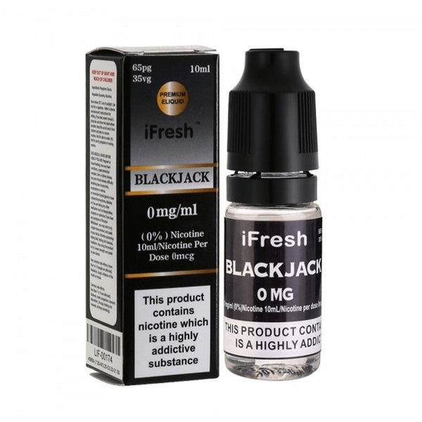 iFresh 10ml Nic Salt E-Liquid, Pack of 10, Black Jack Flavor