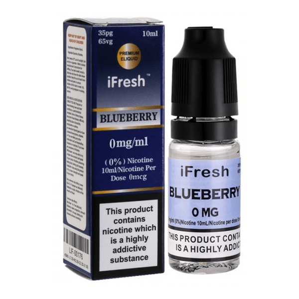 iFresh 10ml Nic Salt E-Liquid, Pack of 10, Blueberry Flavor