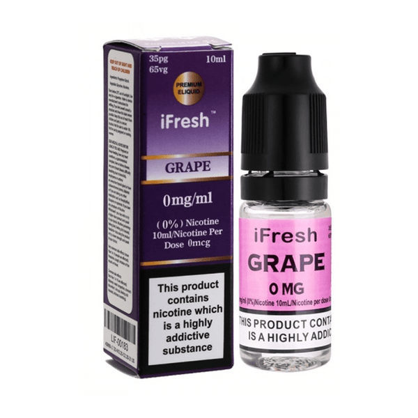 iFresh 10ml Nic Salt E-Liquid, Pack of 10, Grape Flavor