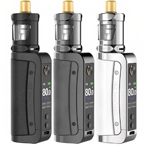 INNOKIN Coolfire Z80 ZENITH 2 Vape Mod Kit, Leather Black, Ash Black And Leather White Colours