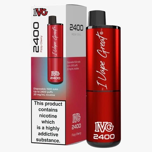 IVG 2400 Prefilled Vape Pod Device, Cherry Edition