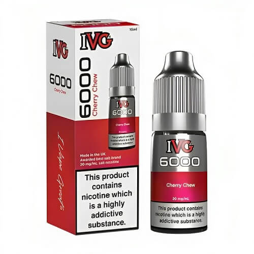 IVG 6000 10ml E Liquid Pack of 10, Cherry Chew Flavor
