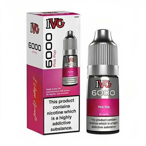 IVG 6000 10ml E Liquid Pack of 10, Pink Pop Flavor