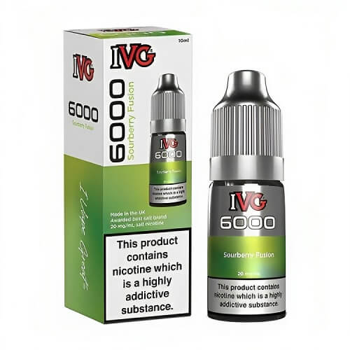 IVG 6000 10ml E Liquid Pack of 10, Sourberry Fusion Flavor