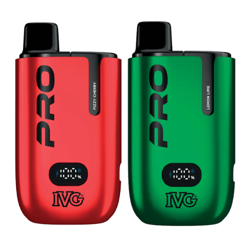 IVG Pro 12K Puff Starter Vape Kit Device Free Delivery, Lemon Lime, Fizzy Cherry Flavor