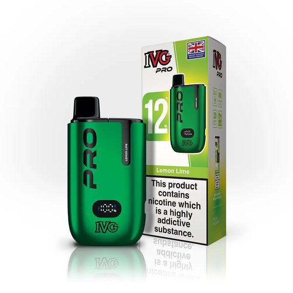 IVG Pro 12K Puff Starter Vape Kit Device Free Delivery, Lemon Lime Flavor