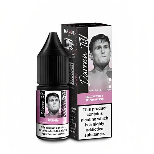 IVG Salt 10ml Nic Salt E Liquid by Darren Pack of 10, Black Fist Pink Fizz Flavor