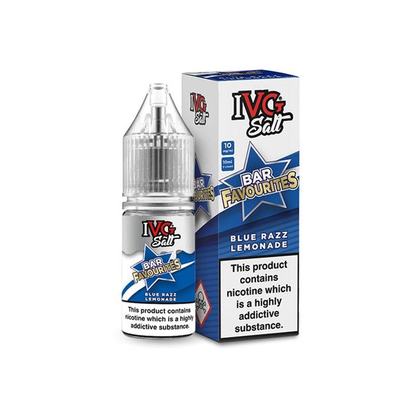 IVG Salts 10ml IVG Bar Favourites Pack of 10, Blue Razz Lemonade Flavor