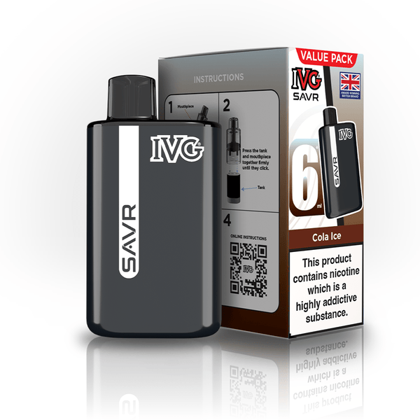 IVG SAVR 3000 Puff Prefilled Vape Kit Box of 5, Cola Ice Flavor
