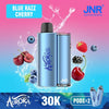 JNR Aurora 30K Puffs Prefilled Pod Vape Kit Box of 5, Blue Razz Cherry Flavor