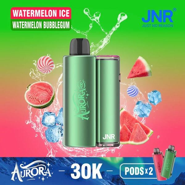 JNR Aurora 30K Puffs Prefilled Pod Vape Kit Box of 5, Watermelon Buulegum Flavor