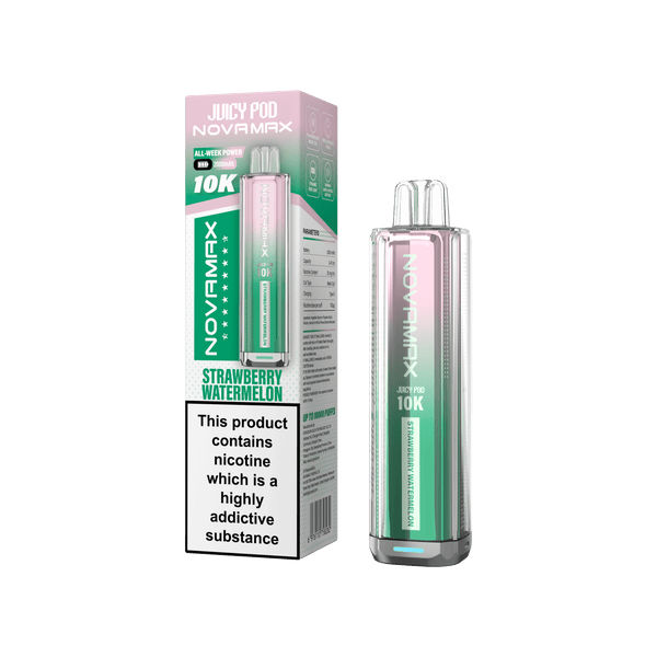 Juicy Pod Novamax 10K Prefilled Vape Kit – Blue Razz Cherry Flavor at UK Vaper