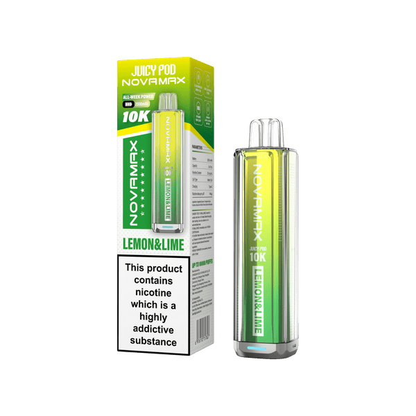 Juicy Pod Novamax 10K Prefilled Vape Kit – Lemon & Lime Flavor at UK Vaper