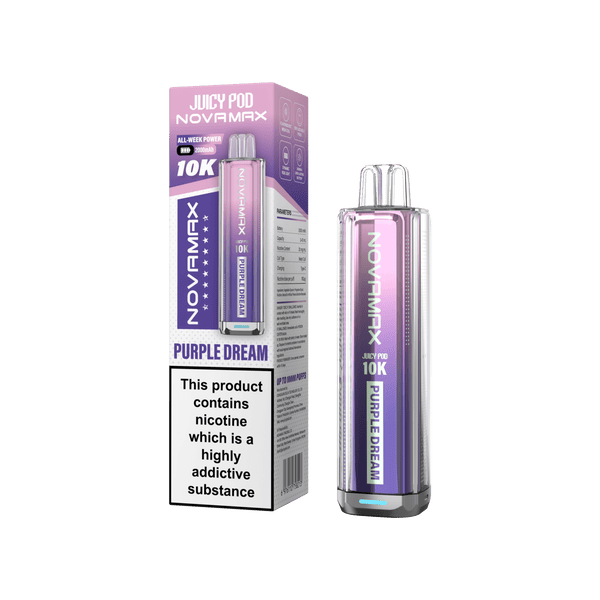 Juicy Pod Novamax 10K Prefilled Vape Kit – Purple Dream Flavor at UK Vaper