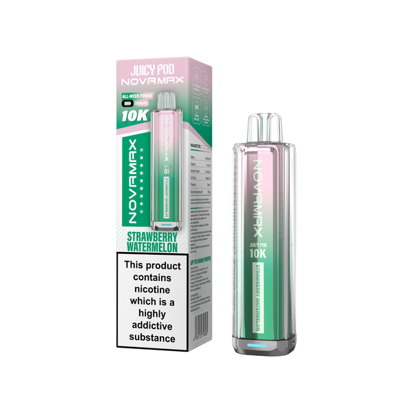 Juicy Pod Novamax 10K Prefilled Vape Kit – Strawberry Watermelon Flavor at UK Vaper