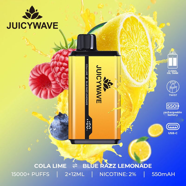 Juicy wave 15000 Puff Prefilled Vape Pod Device 20 MG, Cola Lime Flavor