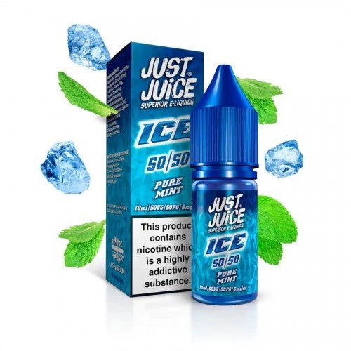 Just Juice Ice 10ml Nic Salts E Liquid, Pack of 5, Pure Mint Flavor