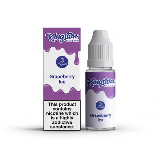 Kingston 10ml Nic Salt E Liquid Pack of 10, Grapeberry Ice Flavor