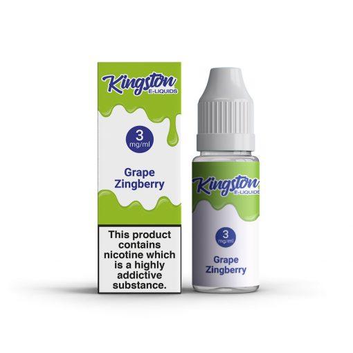 Kingston 10ml Nic Salt E Liquid Pack of 10, Grape Zingberry Flavor