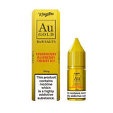 Kingston Au Gold Nic Salt E Liquid, Pack of 10, Strawberry Raspberry Cherry Ice Flavor