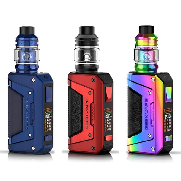 L200 Aegis Legend 2 Vape Mod Kit, Navy Blue, Red And Rainbow Colours