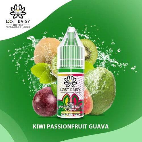 Lost Daisy 5000 Bar Salt 10ml Box of 10, Kiwi Passion Fruit Guava Flavor