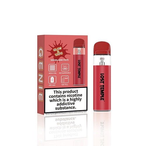 Lost Temple Genie Vape Kit, Red Colour