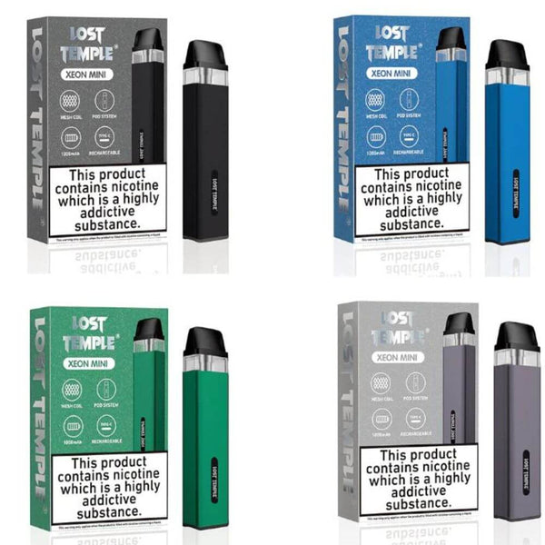 Lost Temple Xeon Mini Vape Kit, Blue, Black, Grey And Green Colours