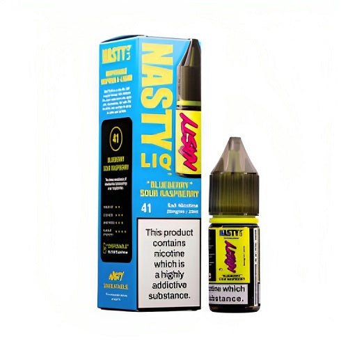 Nastyliq 10ml Nic Salt E Liquid Pack of 10, Blueberry Sour Raspberry Flavor