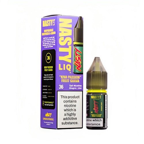 Nastyliq 10ml Nic Salt E Liquid Pack of 10, Kiwi Passion Fruit Guava Fruit Flavor