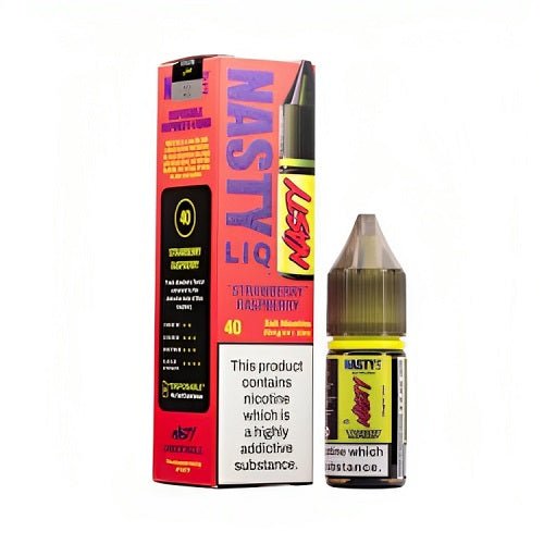 Nastyliq 10ml Nic Salt E Liquid Pack of 10,Strawberry Raspberry Flavor