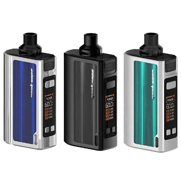 Obelisk 60 Aio Pod Kit, Black, Stainless Steel & Blue, Silver Green Colours