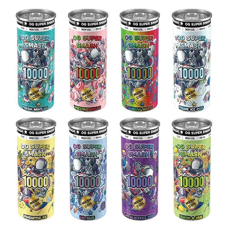 OG Super Smash 10000 PuffsBox of 10, UK Vaper